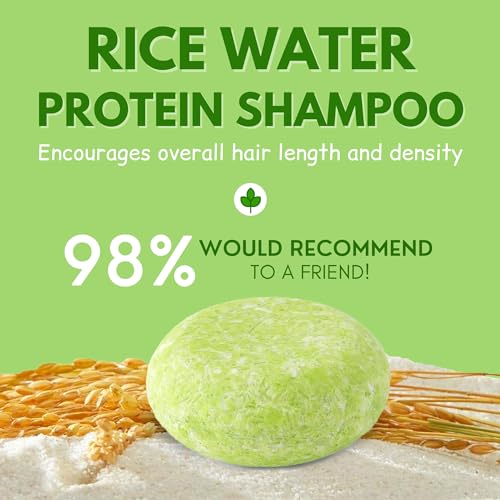 Muun Natural Shampoo Bar Set - Ginger, Rosemary & Rice Water (3 Pack)