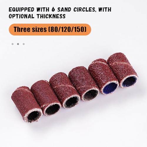 11-Piece Nail Drill Bits Set with 6 Sanding Bands for Manicure