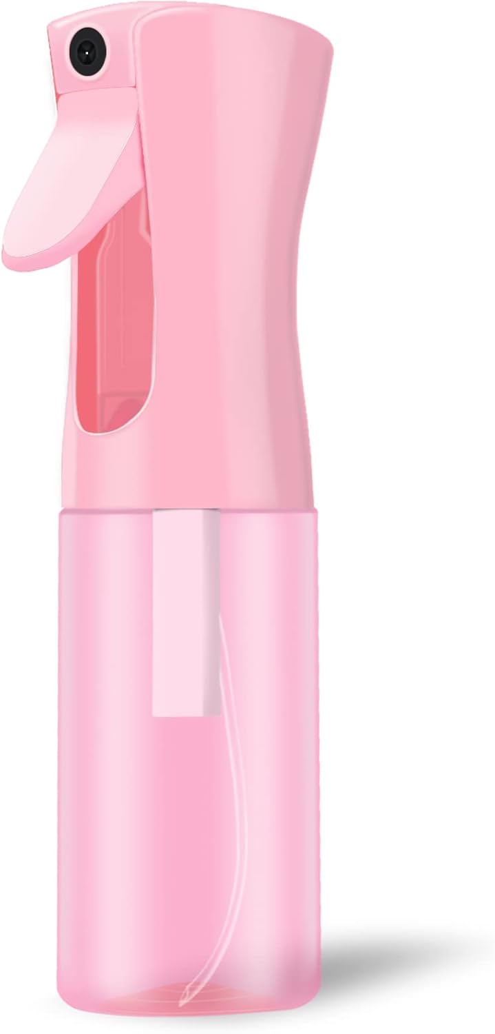 Continuous Spray Bottle for Hair | Fine Mist Refillable 6.8 Oz - Pink | Ideal for Skin Care, Pets, Plants, Travel
