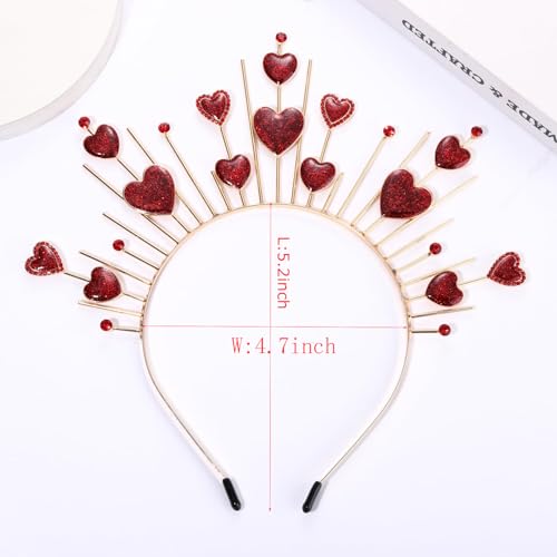 Valentine's Day Glitter Heart Headband - Cupid Costume Hair Accessory