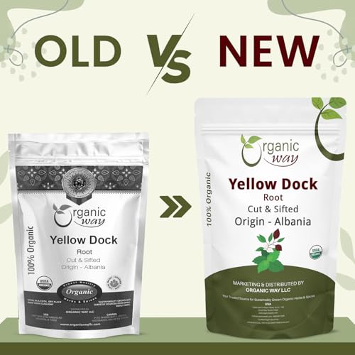 Organic Yellow Dock Root Cut & Sifted - Non-GMO, Vegan, 2oz