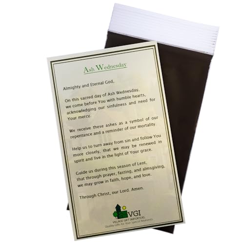 Palm Ashes and Prayer Card for Ash Wednesday Services - Pack of 500