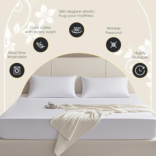 FreshCulture Twin XL Fitted Sheet - Ultra Soft Microfiber Bedding