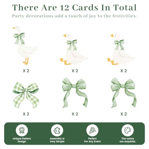 Silly Goose Centerpiece Sticks - 12PCS Table Toppers for Parties