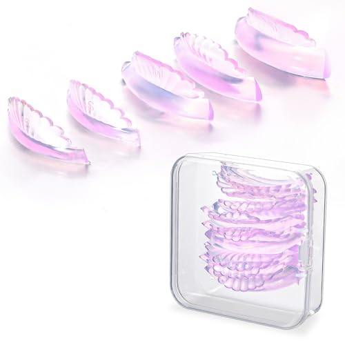 Ptwola Lash Lift Pads - 10 Silicone Rods in 5 Sizes for Eyelash Curling