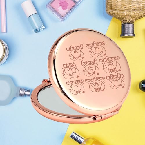 K-Pop Hyunjin Compact Pocket Mirror | KEYCHIN Stainless Steel Makeup Mirror