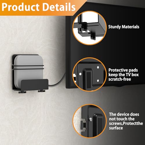 Adjustable Cable Box Wall Mount Bracket for Media Devices