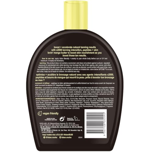 B.TAN Dark UV Tanning Lotion - Indoor/Outdoor Bronzer & Accelerator