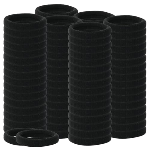 No-Damage Hair Ties - 120 PCS Soft Cotton & Nylon Ponytail Holders