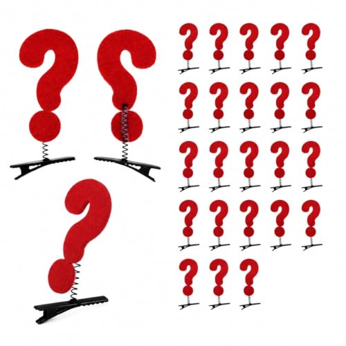 20pcs Question Mark Hair Clips - Cute Novelty Barrettes for All Ages
