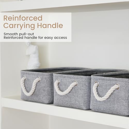 Foldable Fabric Storage Bins with Handles - 1 Pack, Gray