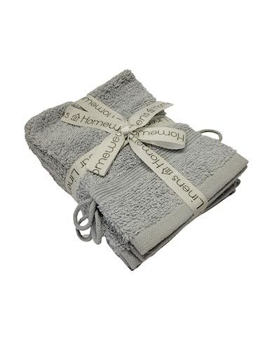 Homewear High Rise Stripe 6-Pack Wash Mitt Set Grey - Low Twist, Highly Absorbent