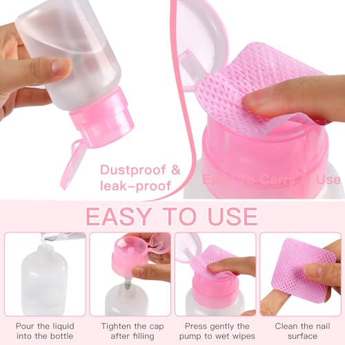 540 Lint-Free Nail Wipes & Pump Bottle for Nail Care