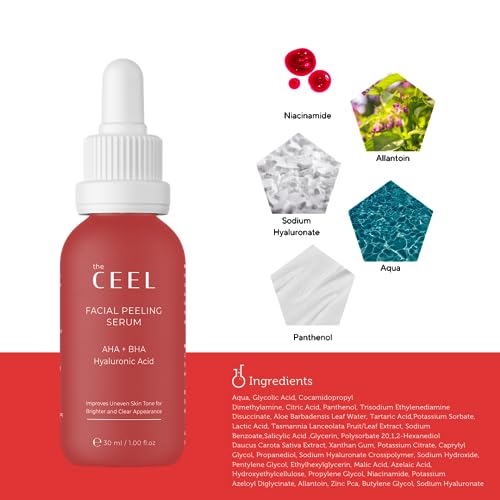 The Ceel AHA BHA Facial Peeling Serum - 10% AHA, 2% BHA, 30ml