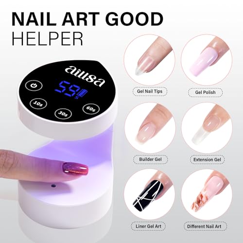 AILLSA Wireless UV LED Nail Lamp - White-001 for Gel Polish Curing