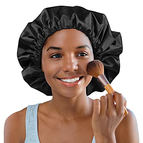 Heerf Jumbo Waterproof Shower Cap for Long Hair, Braids, and Locs