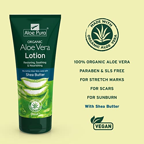 Aloe Pura Aloe Vera Soothing Lotion for Dry & Damaged Skin - 200ml