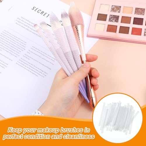 60 Pcs Makeup Brush Covers - Reusable Mesh Protector for Travel