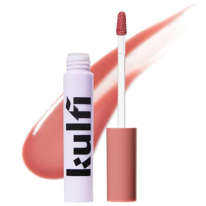 Lassi Lips Staining Lip Oil - Long-Lasting Moisturizing Rose Pink Nude | 0.14 oz with Mango Seed Oil & Vitamin E