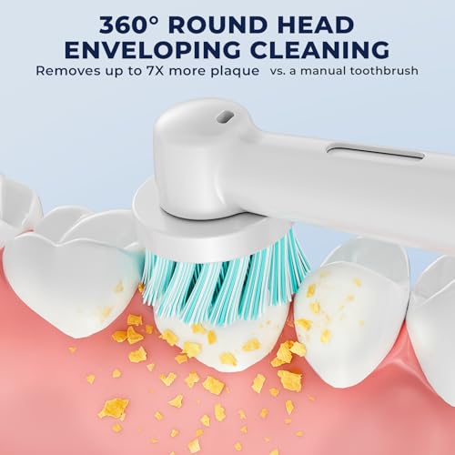 Valuabletry White 8-Pack Replacement Toothbrush Heads for Oral B Electric Toothbrushes, Sensitive Soft Bristles, Compatible with Pro, Genius, Vitality