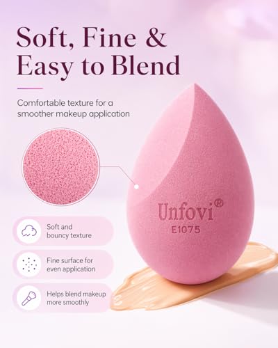 Unfovi 20 Pcs Makeup Sponge Set, Pastel Solid Color Beauty Blenders