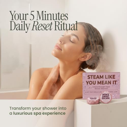 MESMOS Aromatherapy Shower Steamers - 6-Pack Relaxation Gift Set for Mom