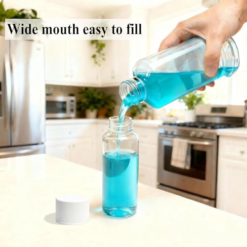 Travel Size Empty Mouthwash Bottles - 3.4 oz, 5 Pack