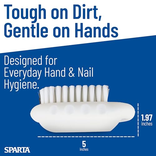 SPARTA 5-Inch Hand and Nail Scrub Brush with Dual Bristles for Commercial Foodservice