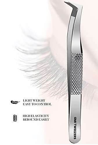 GMI 4-Piece Professional Stainless Steel Eyelash Extension Tweezers Set
