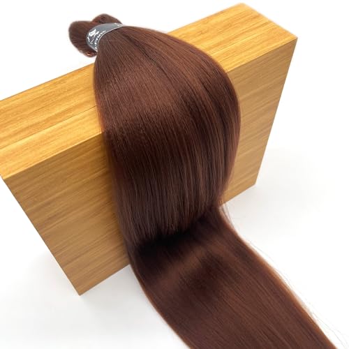 UPruyo 30 Inch Brown Pre Stretched Kanekalon Braiding Hair Extensions Pack of 8