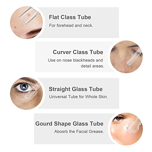 Elitzia 10-Piece Curved Vacuum Glass Tip Set for Facial Beauty Machines