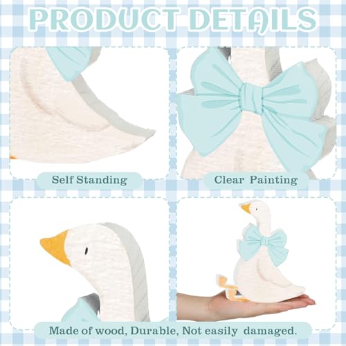 Silly Goose Birthday Party Decoration - 3 Pcs Wooden Centerpieces