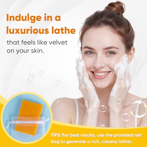Treeroot Kojic Acid & Turmeric Soap Bar - 5 Pack for Face & Body