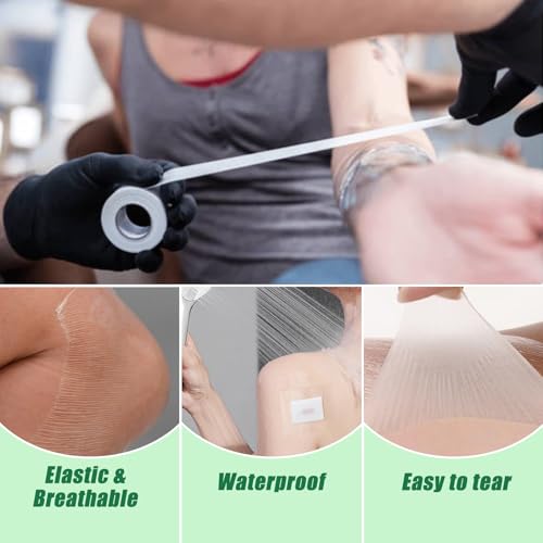 YONGDA Second Skin Tattoo Cover Up Tape - 9 Rolls (2in/4in/6in x 2 Yards) Waterproof & Latex-Free