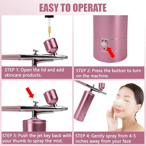KH866 Portable Oxygen Facial Machine - Rechargeable High-Pressure Mist Sprayer