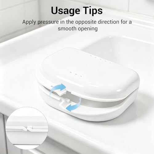 Annhua Portable Orthodontic Retainer Case with Vent Holes - White