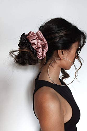 Le Trésor 6 Pack Satin Silk Scrunchies - No Damage Hair Ties