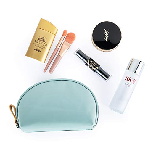 Hekyip Half Moon Makeup Bag - Waterproof Cosmetic Pouch for Travel