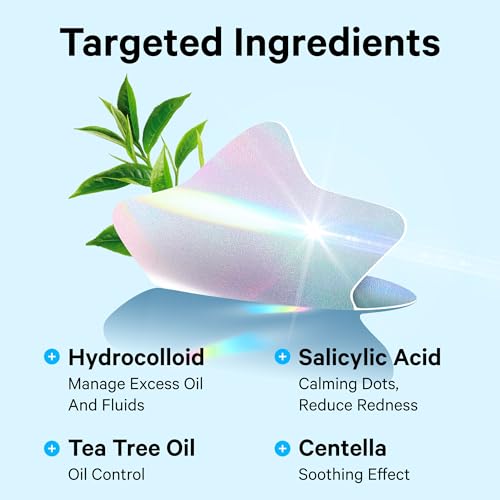 Sosky Holographic Pimple Patches - Cute Acne Stickers with Salicylic Acid, 144 Count