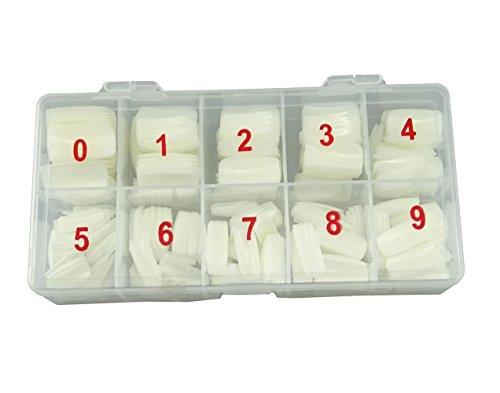 Yueton Natural Color Full Cover UV Gel Nail Tips Pack of 500 - DIY Nail Art