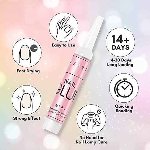 Makartt Nail Rhinestone Glue - Precision Pen & Brush Applicator