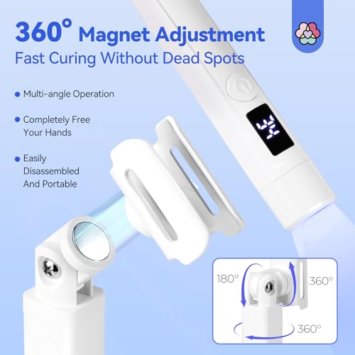 SAVILAND Shine Flash Cure UV Nail Lamp with Magnetic Stand - Fast 8S Gel Nails