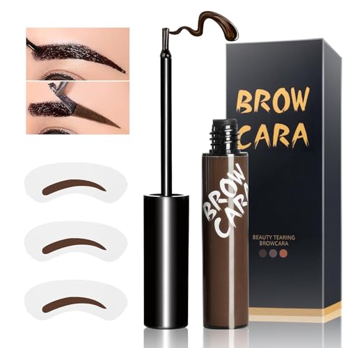 Waterproof Tattoo Eyebrow Gel Kit with Stencils - Light Brown
