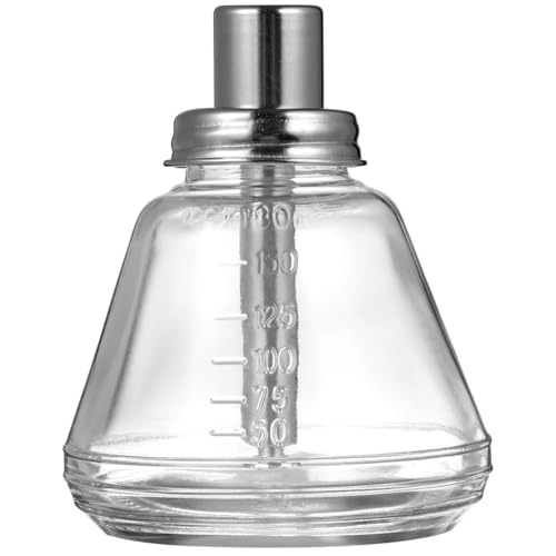 Glass Push Down Pump Dispenser 180ml - Precise Liquid Press Bottle