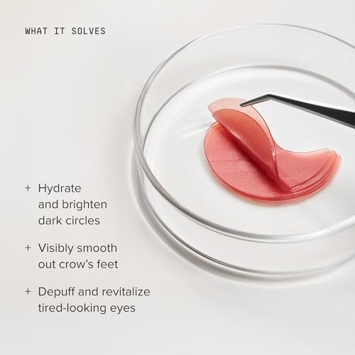 DRMTLGY Brightening Eye Masks ? Biodegradable Hydrogel Under Eye Patches with Caffeine, Peptides, Hyaluronic Acid & Niacinamide ? Depuff, Hydrate & Smooth Dark Circles ? 60 Count