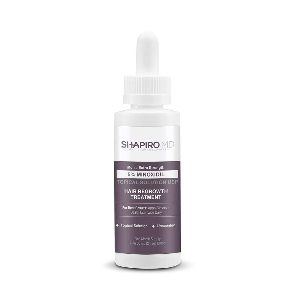 Minoxidil 5% Hair Growth Serum for Men | Promotes Regrowth & Reactivates Follicles - 1 Month Supply