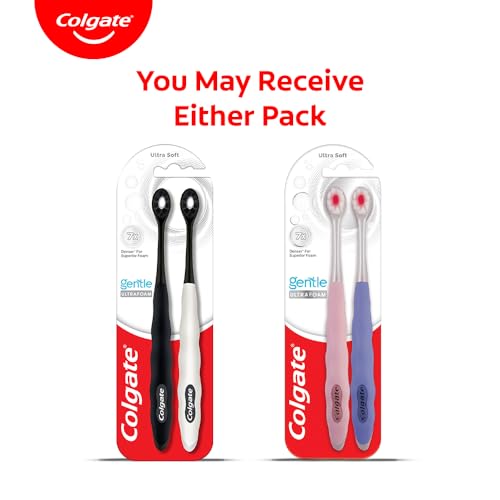 Colgate Gentle UltraFoam Toothbrush - 2 Pack, Ultra Soft Bristles