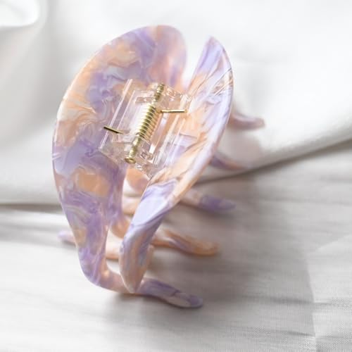 Prettyou 3in Handmade Celluloid French Design Barrettes Hair Claw – Tortoise Shell Hair Clip (Variation H)