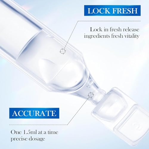 Tropame 3% Hyaluronic Acid Serum Vials | Ultra Hydrating Face Moisturizer for Dry Skin, 30 Single-Use Tubes