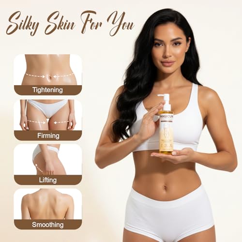 QAH Body Firming Oil with Massage Roller - Anti-Cellulite & Hydrating Serum
